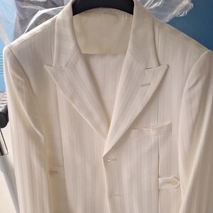 Classic White Pinstripe Kids Tuxedo Set